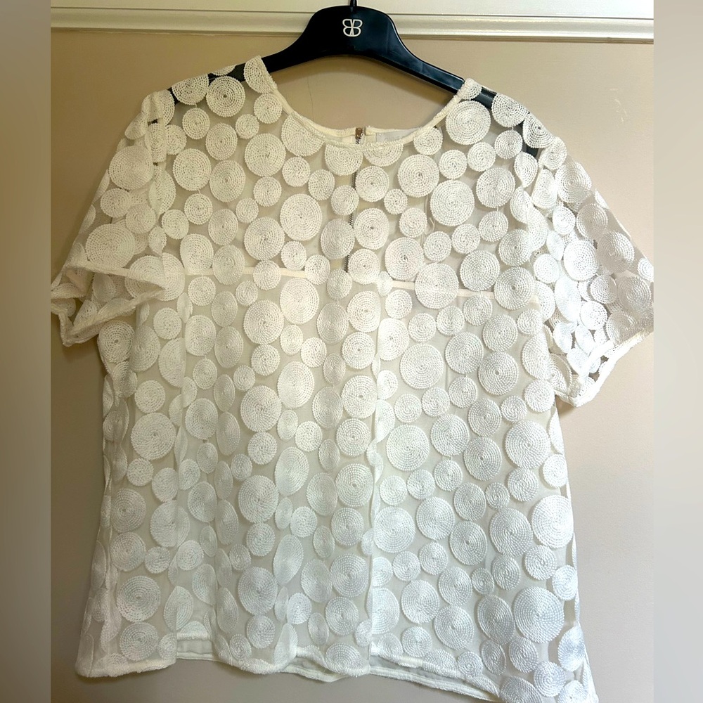 Cute white top by Anne Fontaine. NWT. Shorter length